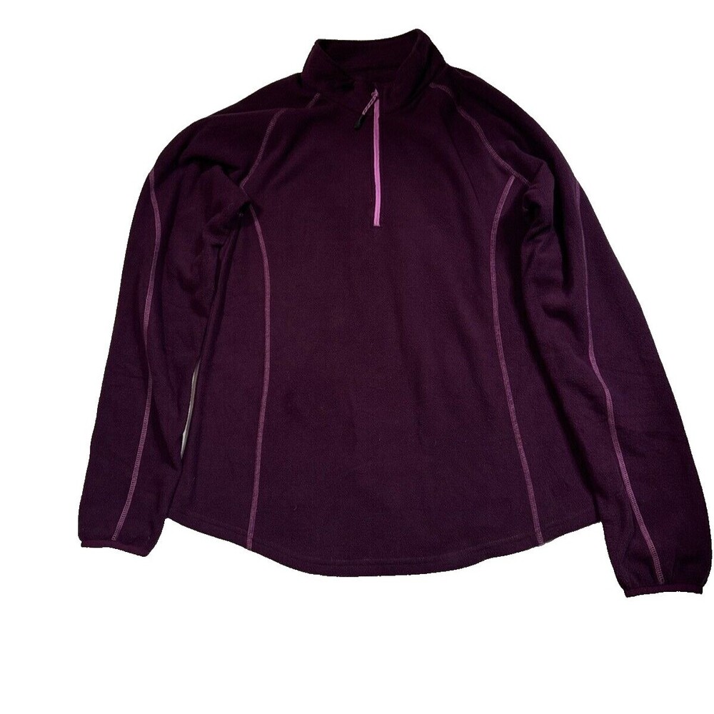 Magellan Women's Fleece Pullover Size XL Purple Zippered  Jacket Sweater